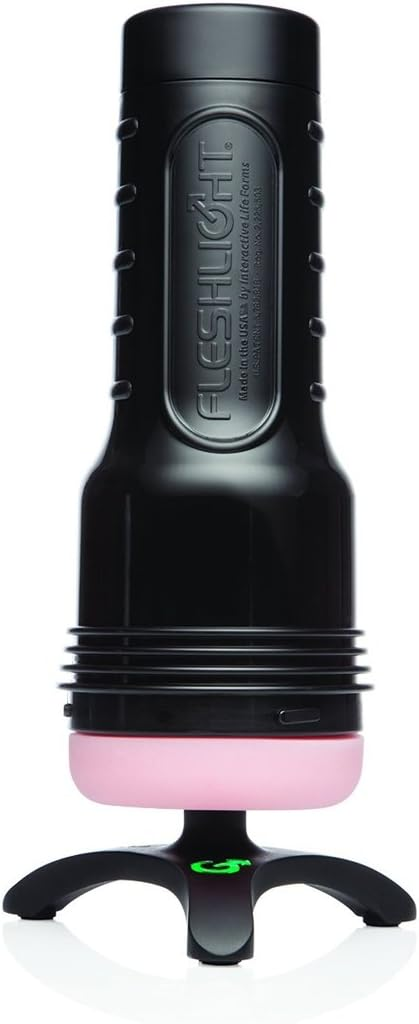 A person using a fleshlight sleeve sex toy